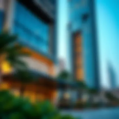 Exterior view of Financial Tower highlighting its architectural features