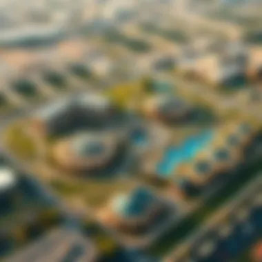 An aerial view of the Global Village's layout showing its strategic importance in Dubai's landscape.