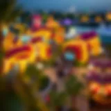 Vibrant Attractions at Global Village A panoramic view of Global Village showcasing its vibrant attractions and cultural displays.