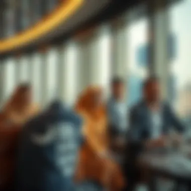 Diverse Expats Thriving in Dubai Illustration of diverse expats thriving in Dubai