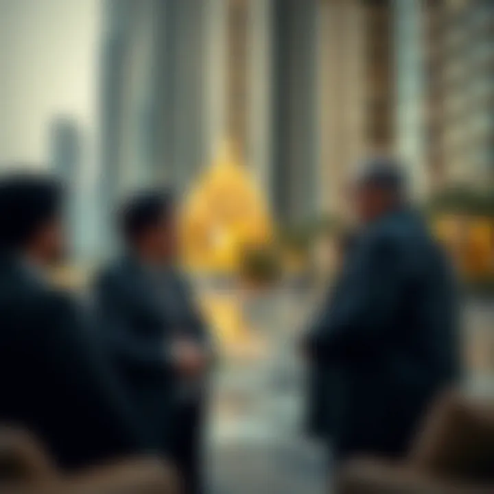 Investors discussing opportunities in Golden Crown real estate