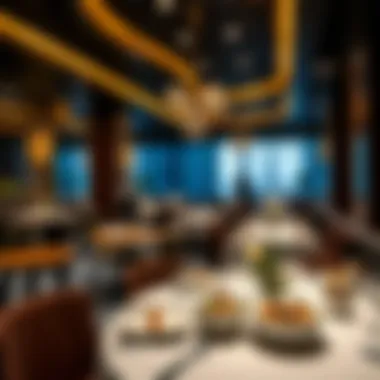 Dining area featuring gourmet cuisine at H Hotel