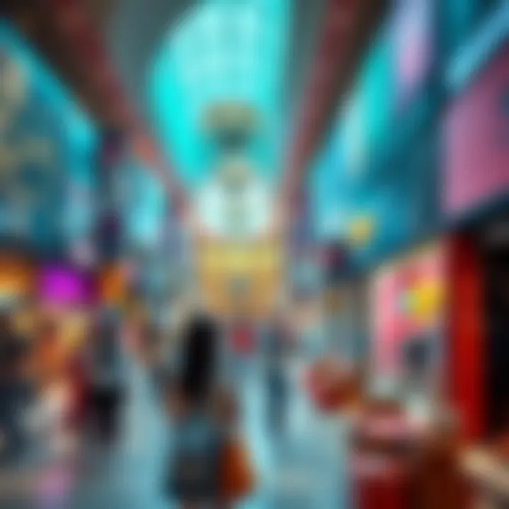 Vibrant Retail Atmosphere Bustling retail environment within Hills Mall