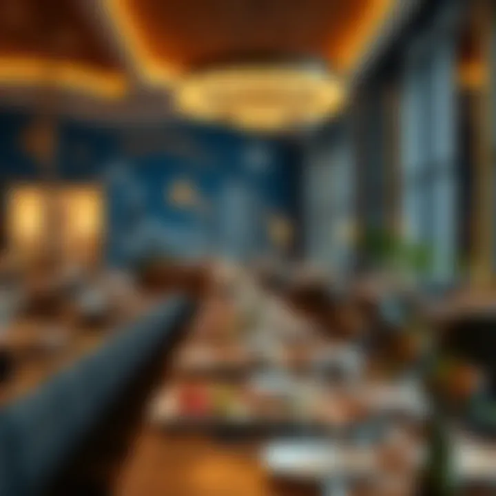 Gourmet dining experience in a Media City hotel restaurant