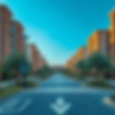 Emerging neighborhood in Dubai with new residential developments