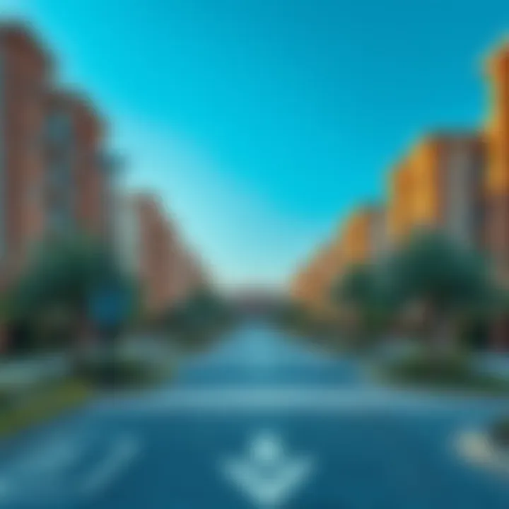 Emerging neighborhood in Dubai with new residential developments