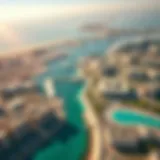 Aerial view of Jabel Ali showcasing its strategic location