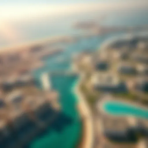 Aerial view of Jabel Ali showcasing its strategic location