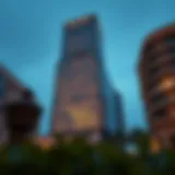 Overview of Jeewar Tower's striking facade