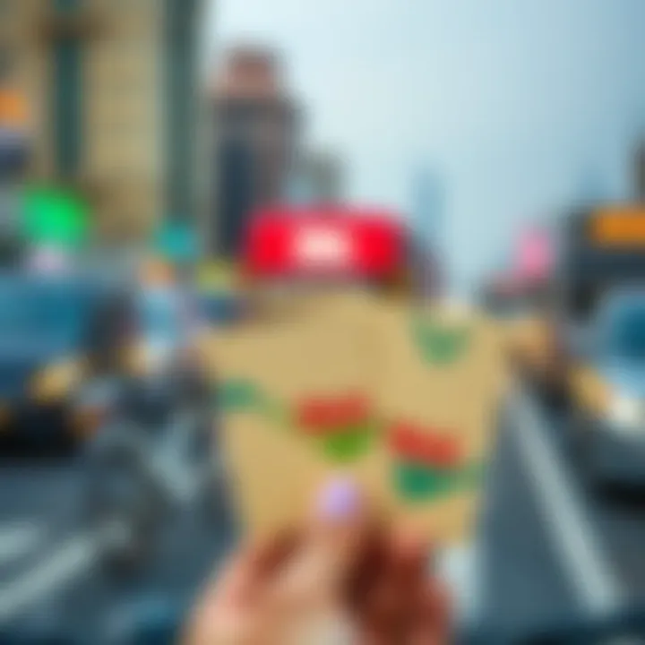 Nol Cards with Transportation Context Nol cards displayed with transportation backdrop