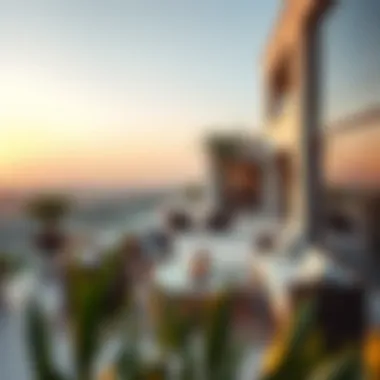 Contemporary Terrace Design Elegant terrace with modern furnishings and panoramic views