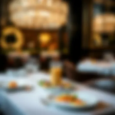 An elegantly set dining table with unique culinary presentations