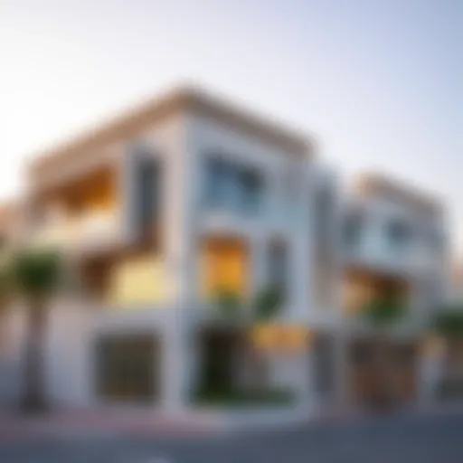 Modern Architectural Elegance of Manarat Living 2 Exterior view of Manarat Living 2 showcasing modern architecture