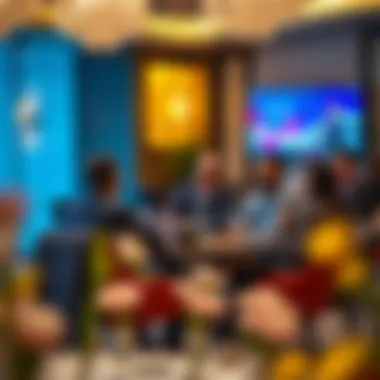 Real estate professionals discussing investment opportunities at مركز الفردان