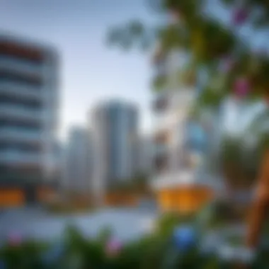 Modern residential buildings in ند الشبا highlighting contemporary architecture