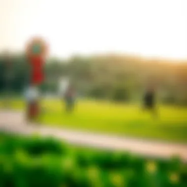 Visitors enjoying recreational activities amidst the lush landscapes