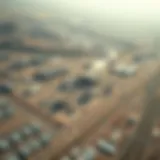 Aerial view of Mussafah 3 showcasing industrial facilities