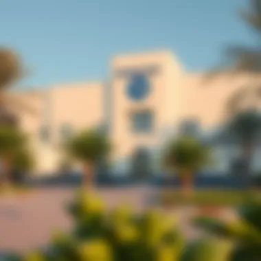 Affordable School Exterior Exterior view of a budget-friendly school in Dubai