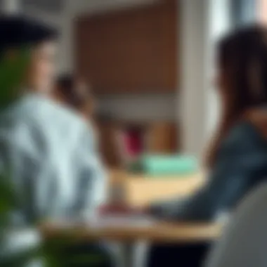 Parent-Counselor Discussion Parents discussing school options with a counselor