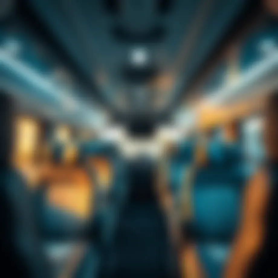 Comfortable shuttle bus interior offering a smooth ride
