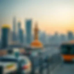 A vibrant skyline of Dubai with modern architecture