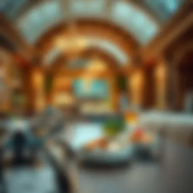 A picturesque dining area with diverse culinary options in Dubai Mall