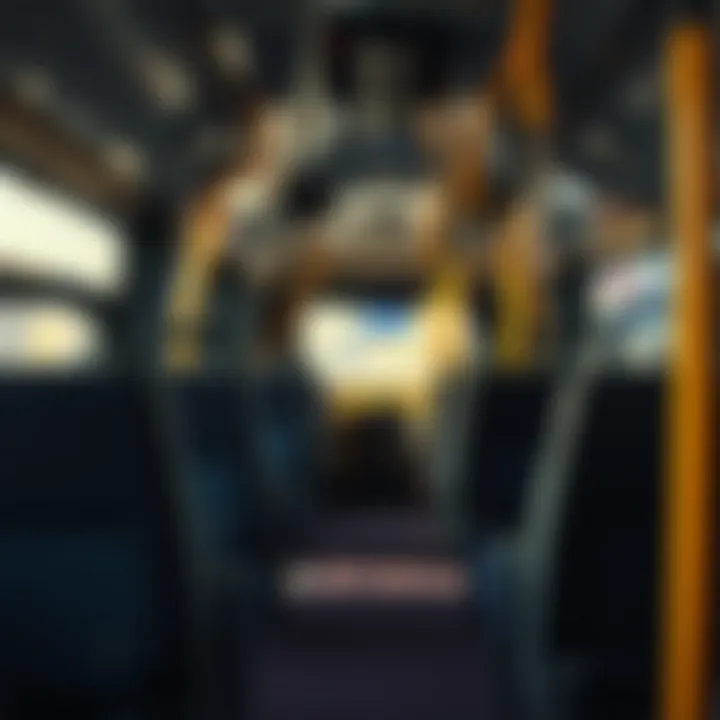 Interior of a bus traveling to Abu Dhabi