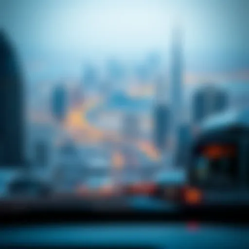 Scenic view of Dubai skyline