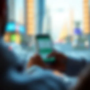 Navigating the UAE Pass App User navigating the UAE Pass mobile app