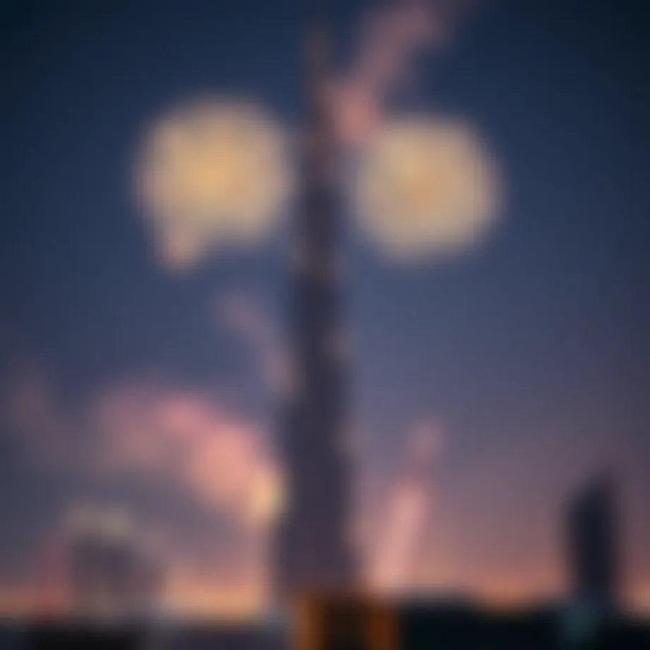 Spectacular fireworks over the Burj Khalifa during New Year celebrations