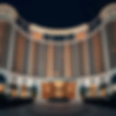 Architectural Masterpiece of Oceana Hilton Jumeirah Architectural elegance of the Oceana Hilton Jumeirah facade