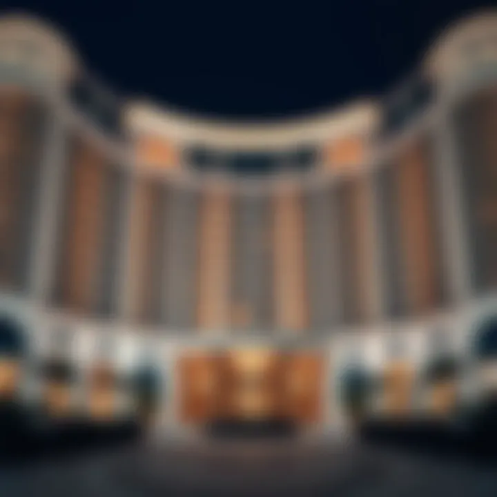 Architectural Masterpiece of Oceana Hilton Jumeirah Architectural elegance of the Oceana Hilton Jumeirah facade