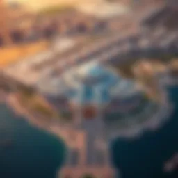 Stunning aerial view of Omniyat Palm Jumeirah showcasing its architectural design