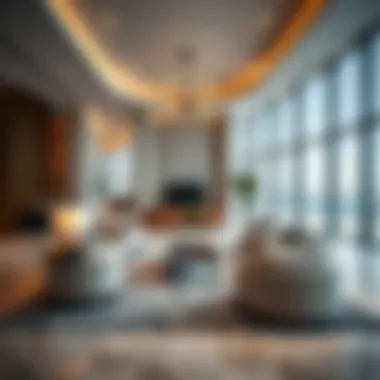 Luxurious interiors of a residential unit at Omniyat Palm Jumeirah