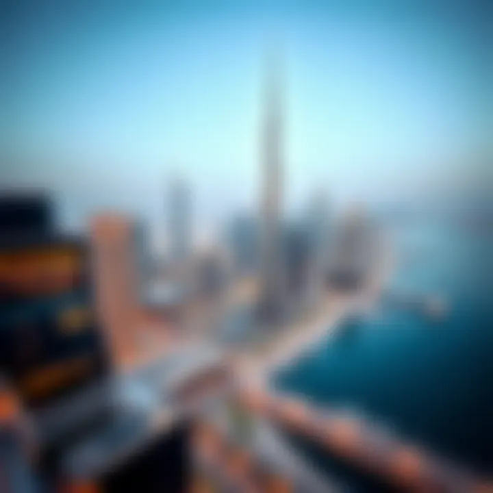 Panoramic view of the Business Bay area