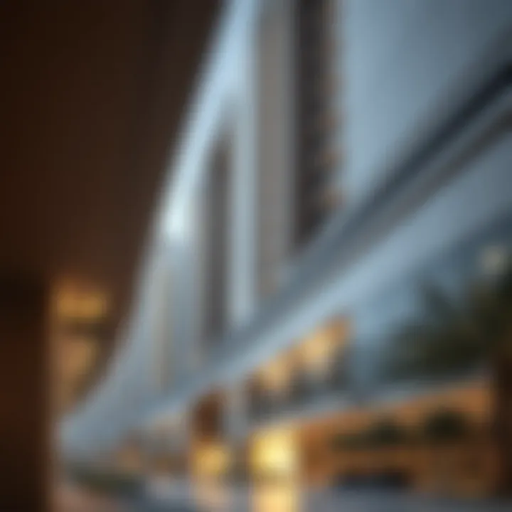 Close-up of the architectural details of One Za'abeel