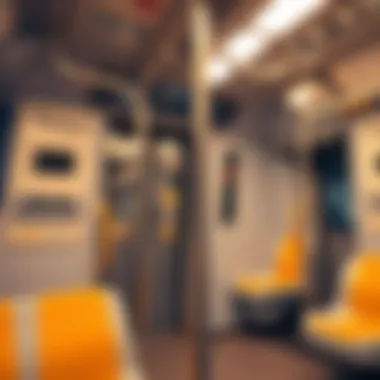 Inside a Dubai Metro Train Interior view of a Dubai Metro train