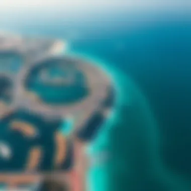 Aerial View of Palm Jumeirah Aerial view of Palm Jumeirah showcasing luxury resorts and beaches