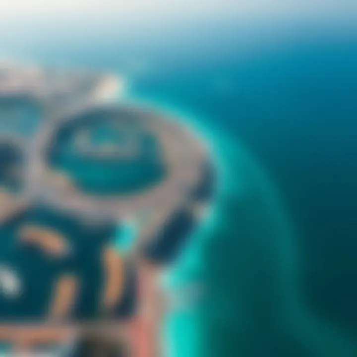 Aerial View of Palm Jumeirah Aerial view of Palm Jumeirah showcasing luxury resorts and beaches