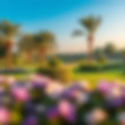 A serene view of Palm Jumeirah Park showcasing lush greenery