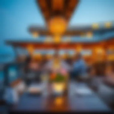 Waterfront Dining Experience Dining experience at a waterfront restaurant on Palm Jumeirah