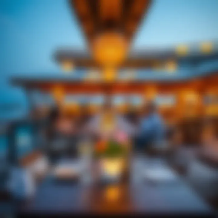 Waterfront Dining Experience Dining experience at a waterfront restaurant on Palm Jumeirah