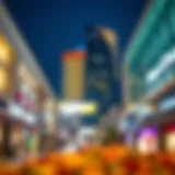 Exploring Dubai's Modern Shopping Districts A vibrant shopping district in Dubai showcasing modern architecture