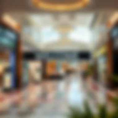 A welcoming sign at a popular shopping center in Dubai