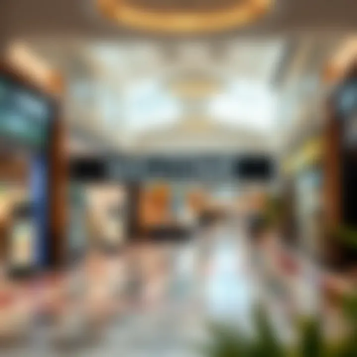 A welcoming sign at a popular shopping center in Dubai