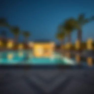 A map highlighting regional swimming pool price variations, particularly in Dubai.