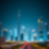 Dubai skyline with financial institutions