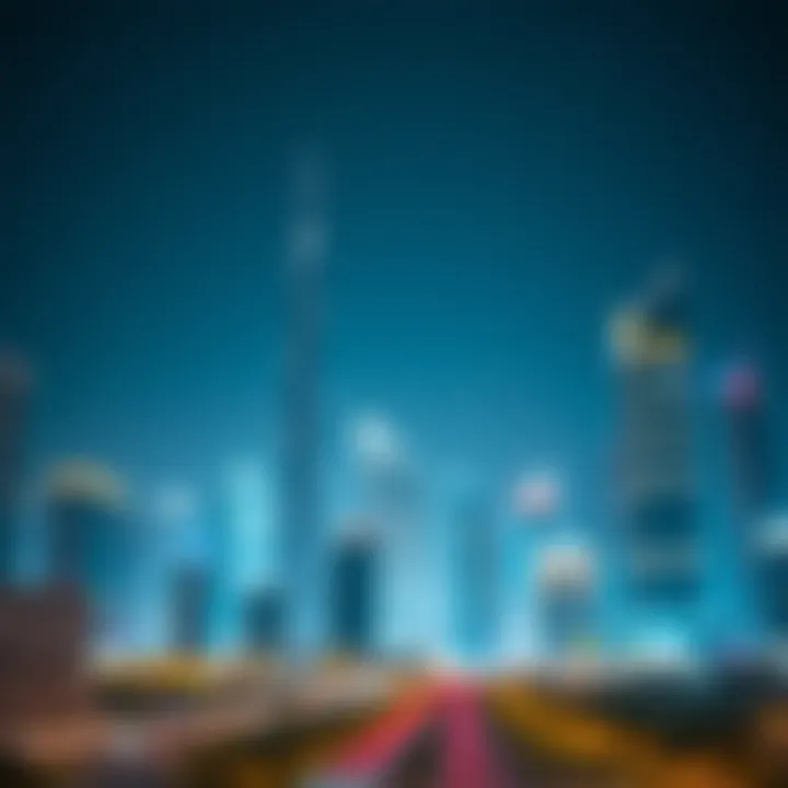 Dubai skyline with financial institutions