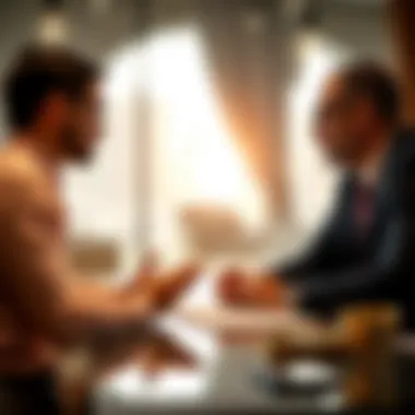 Person discussing loan options with a financial advisor