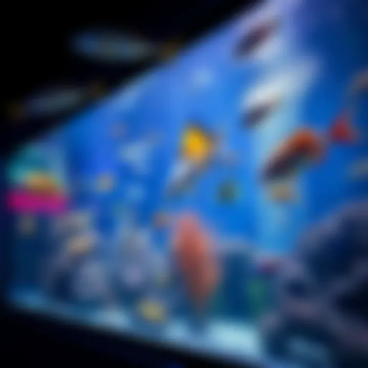 Diverse Marine Life at Si World Dubai An engaging marine exhibit with diverse aquatic life at Si World Dubai.